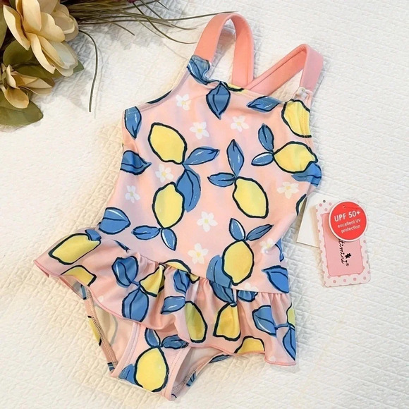 NWT Floatimini Toddler Girl One Piece Swimsuit Size 4 - Picture 1 of 9